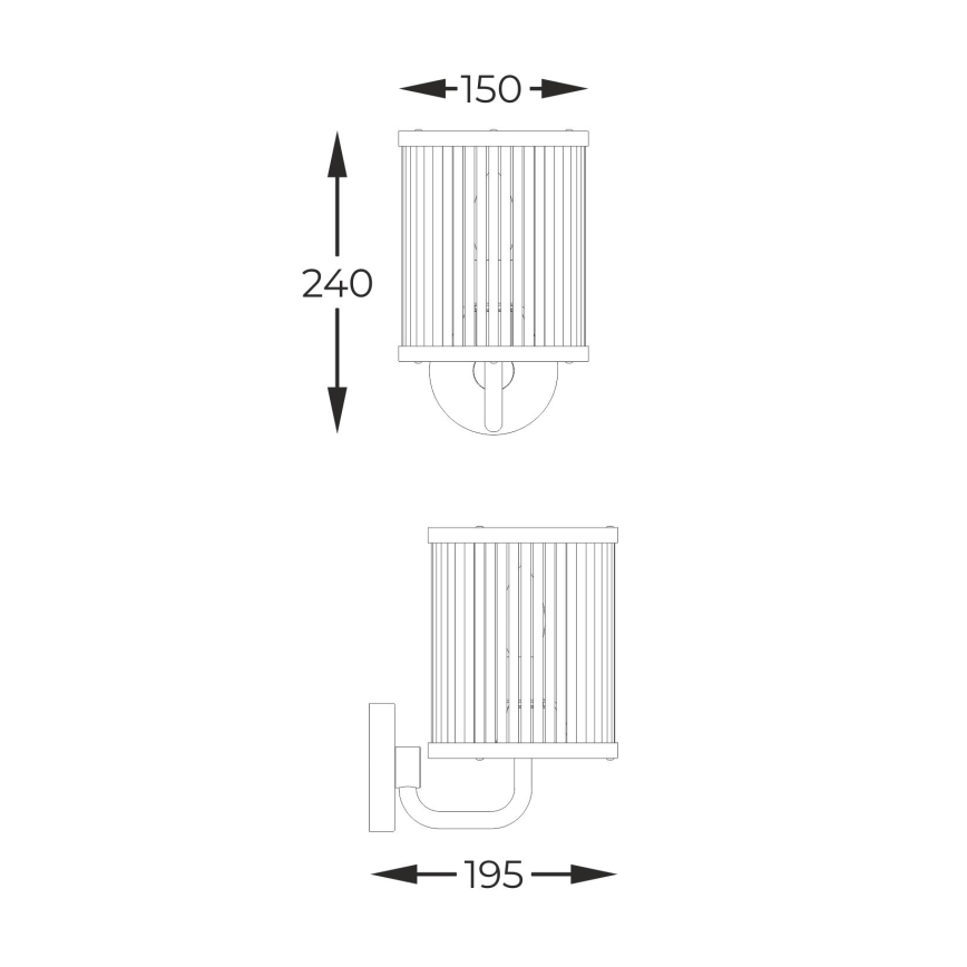 Zuma Line - Wandlamp 1xE14/60W/230V zwart