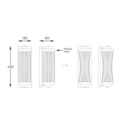 Zuma Line - Wandlamp 2xE14/60W/230V glanzend chroom