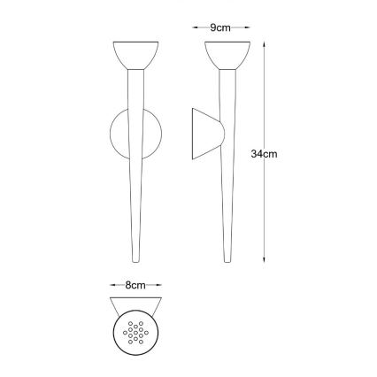 Zuma Line - Applique murale LED 5W/230V dorée