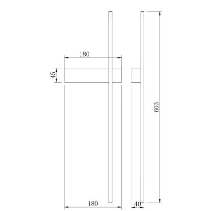 Zuma Line - Applique murale LED/8W/230V 3000/4000/6000K 60 cm noire