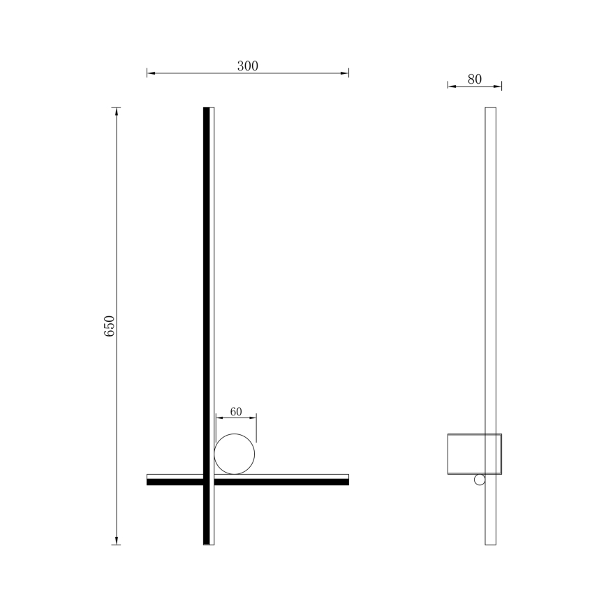 Zuma Line - Applique murale LED/14W/230V noir