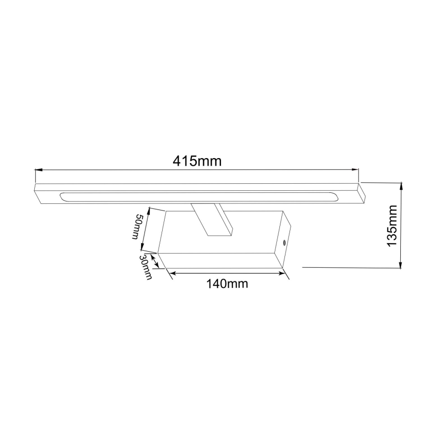 Zuma Line - Éclairage de miroir salle de bain LED/12W/230V 41 cm IP44 chrome brillant