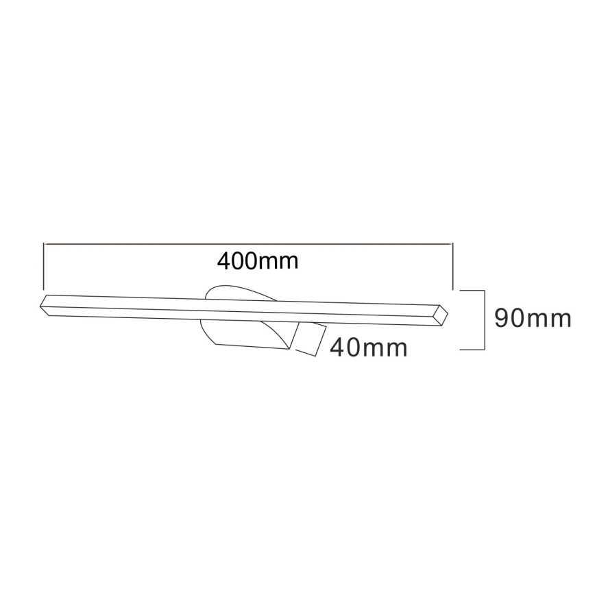 Zuma Line - LED Schilderijverlichting LED/12W/230V 40 cm zwart