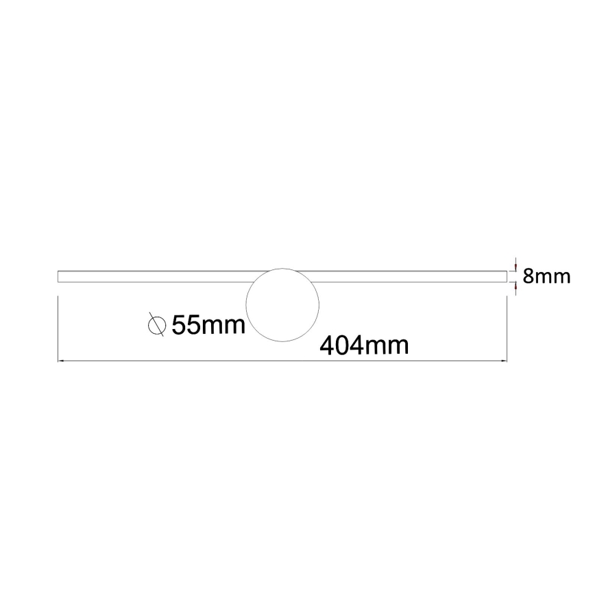 Zuma Line - Éclairage de miroir salle de bain LED/6W/230V 40 cm IP44 noir