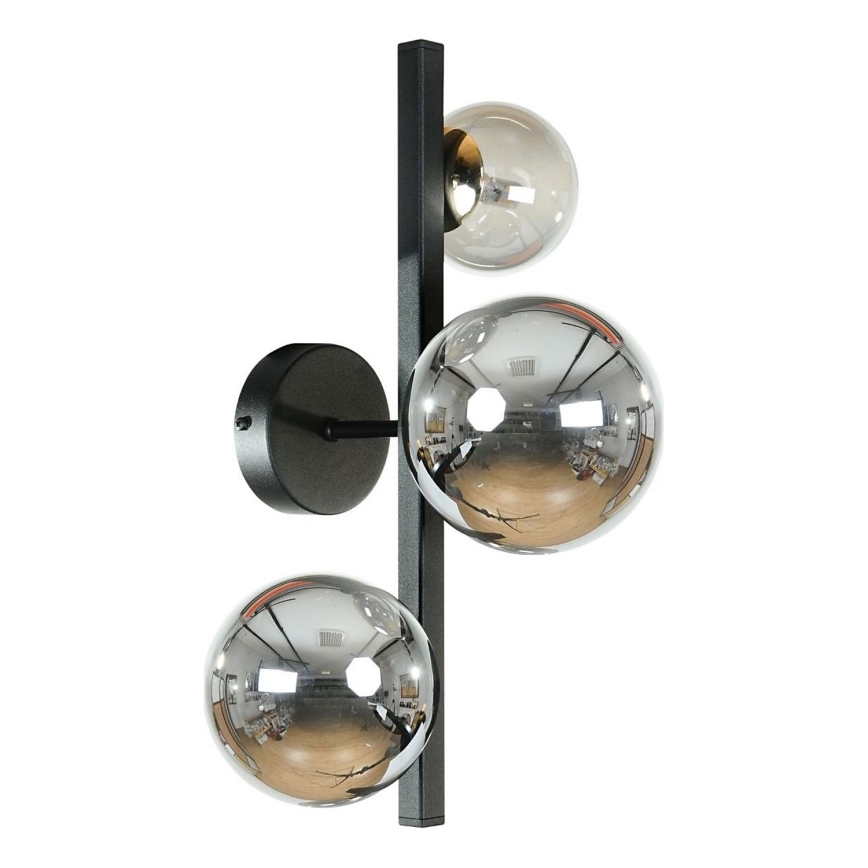 Zuma Line - Wandlamp 3xG9/8W/230V zwart/rookzwart