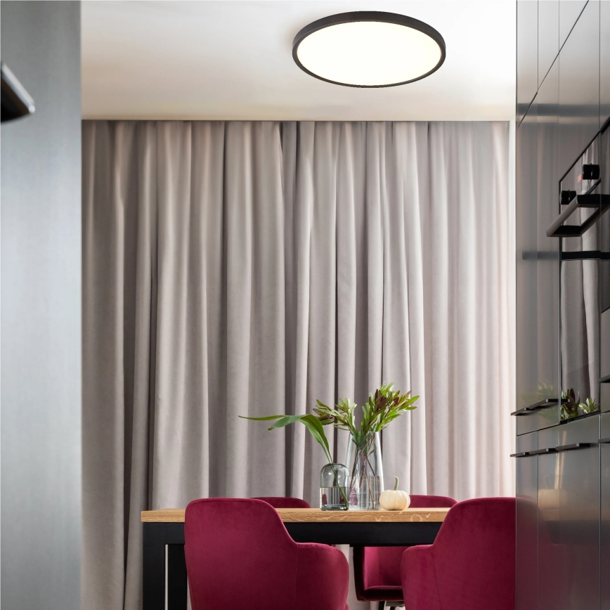 Zuma Line - Plafonnier LED/36W/230V 3000/4000/6000K Ø 40 cm noir