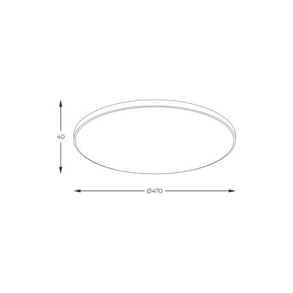 Zuma Line - LED plafondlamp VERI LED/44W/230V Ø 47 cm zwart
