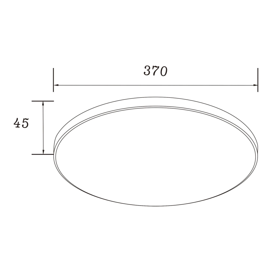 Zuma Line - LED plafondlamp LED/32W/230V Ø 37 cm zwart