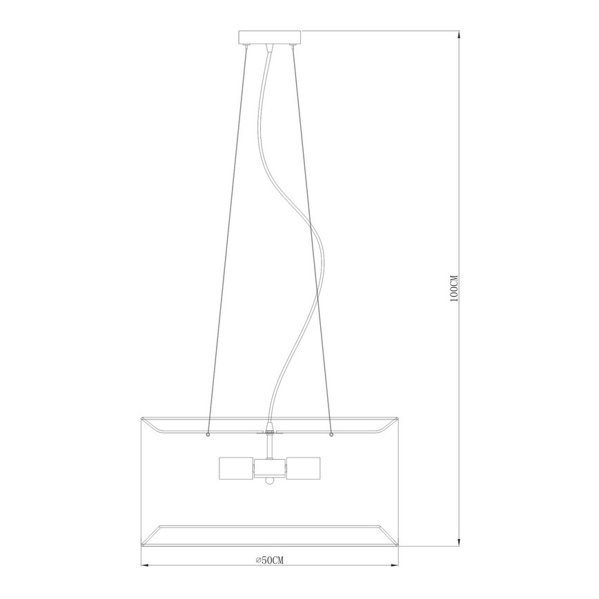 Zuma Line - Zwarte Hanglamp aan een koord CAFÉ 4x E27 / 60W / 230V