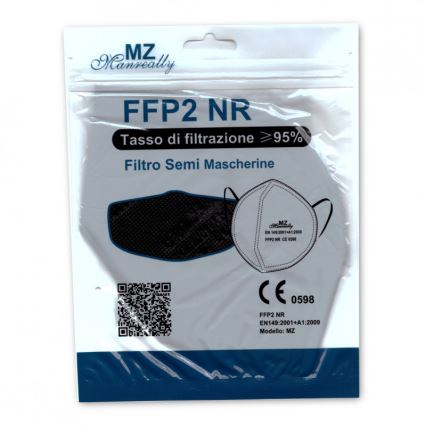 Zwart Ademhalingsmasker FFP2 NR CE 0598 - 1stuk