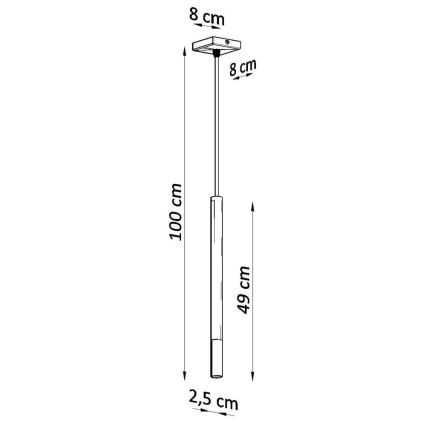 Zwart/Gouden kroonluchter aan koord MOSAIC 1x G9 / 12W / 230V