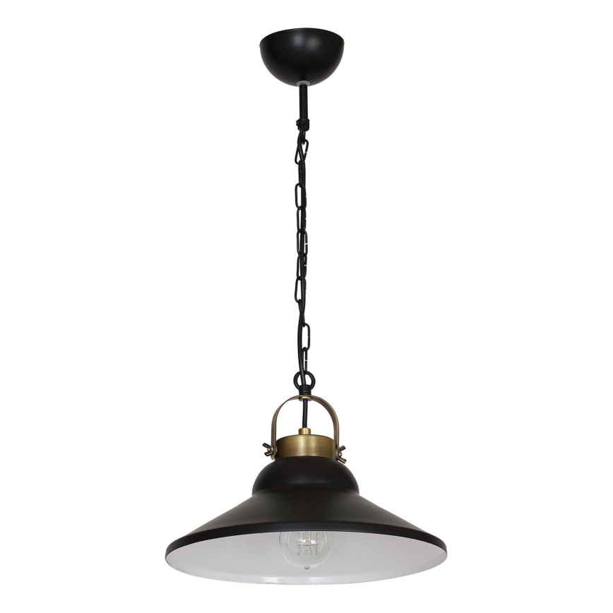 Zwart Koperen Hanglamp IRON 1 1x E27 / 60W