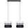 Zwart Witte Hanglamp aan koord CORAL 2x E27 / 60W / 230V