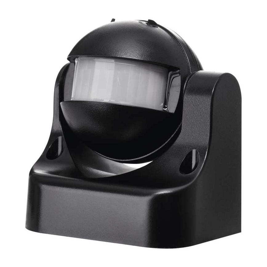Zwarte bewegingssensor voor buiten PIR B 180 ° 1200W / 230V IP44