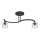 Zwarte Doorzichtige Opbouw plafondlamp SANTOS 2x E27 / 15W / 230V