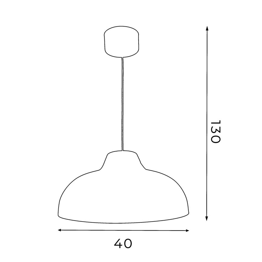 Zwarte Hanglamp aan een koord BURGOS 1x E27 / 60W / 230V