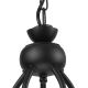 Zwarte Hanglamp aan ketting RETRO II 5x E27 / 60W / 230V