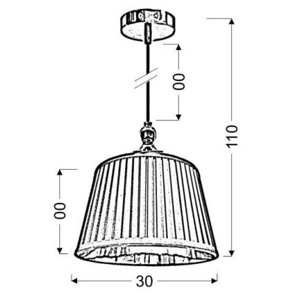 Zwarte Hanglamp aan koord AMORE 1x E27 / 60W / 230V