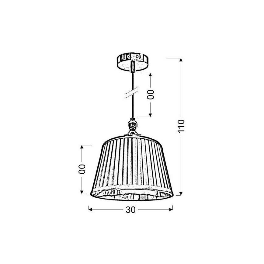 Zwarte Hanglamp aan koord AMORE 1x E27 / 60W / 230V