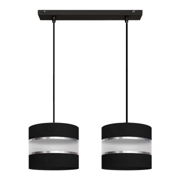 Zwarte Hanglamp HELEN 2x E27 / 15W / 230V