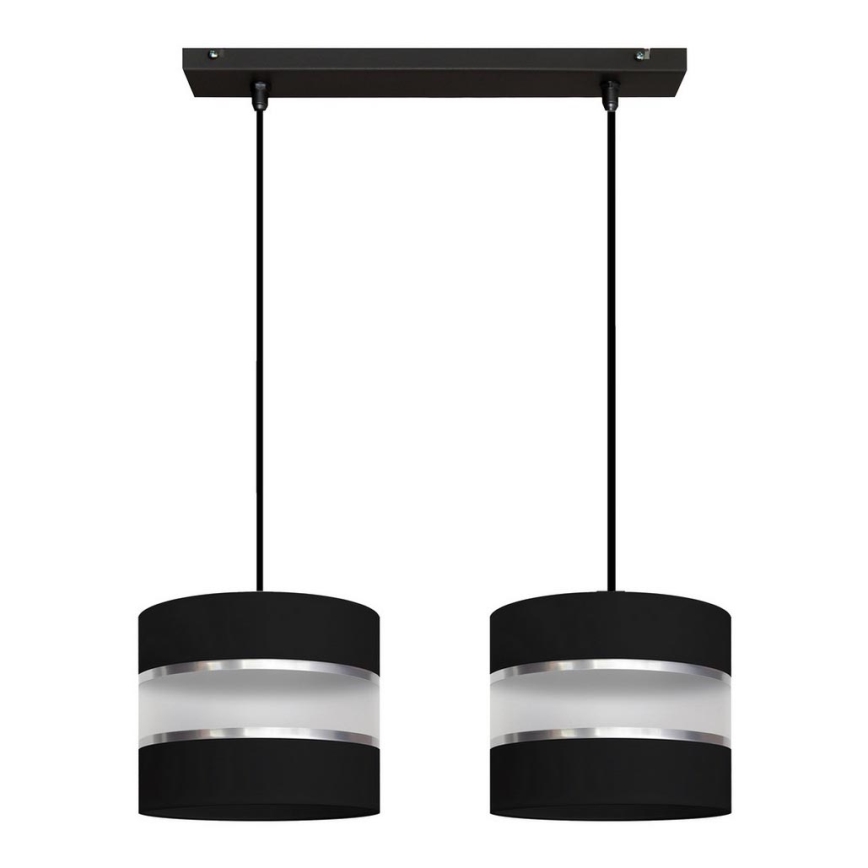 Zwarte Hanglamp HELEN 2x E27 / 15W / 230V