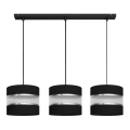 Zwarte Hanglamp HELEN 3x E27 / 15W / 230V