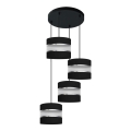 Zwarte Hanglamp HELEN 4x E27 / 15W / 230V