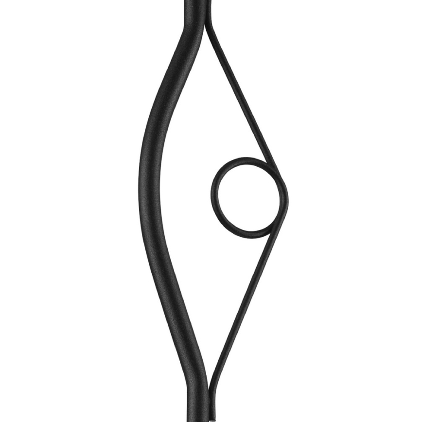 Zwarte Hanglamp met vaste hanger RETRO 1x E27 / 60W / 230V