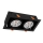 Zwarte Inbouwverlichting PLAZA AR111 2x GU10 / 12W / 230V