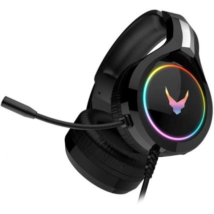 Zwarte Koptelefoon met microfoon VARR GAMING RGB USB