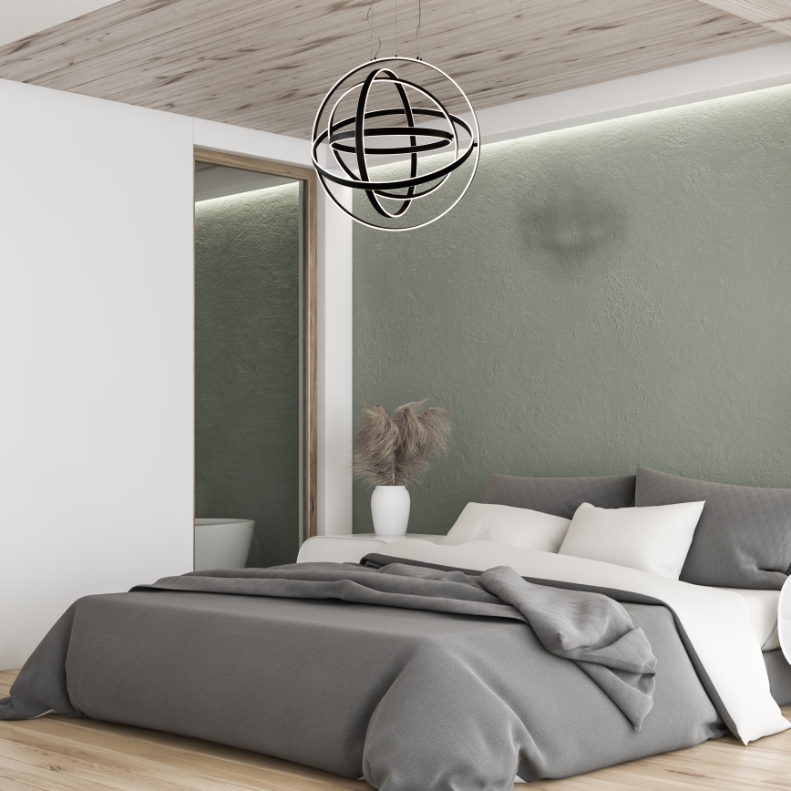 Zwarte LED Hanglamp COPERNICUS 1x LED / 260W / 230V