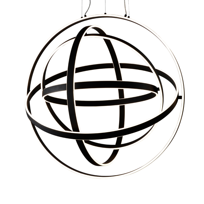 Zwarte LED Hanglamp COPERNICUS 1x LED / 260W / 230V
