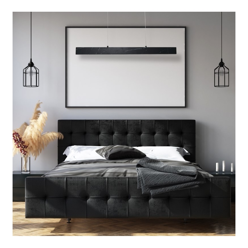Zwarte LED Kroonluchter aan koord PIERCE LED/18W/230V
