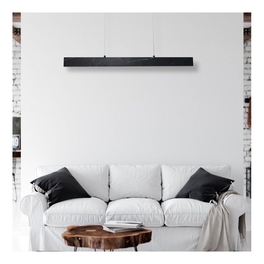 Zwarte LED Kroonluchter aan koord PIERCE LED/18W/230V