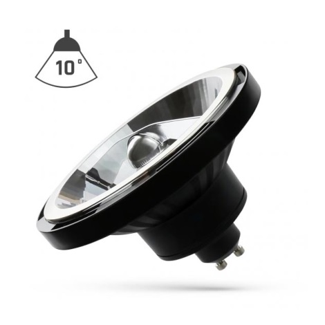 Zwarte LED Lamp AR111 GU10 / 15W / 230V 4000K 10°