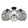 Zwarte Opbouw Kroonluchter MERCURE 5x E27 / 15W / 230V