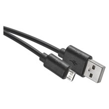 Zwarte USB kabel USB 2.0 A connector / USB B micro connector