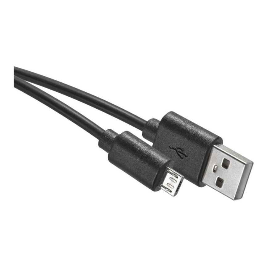 Zwarte USB kabel USB 2.0 A connector / USB B micro connector