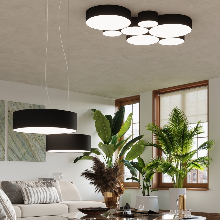Zwarte wandlamp ARENA 1xE27 / 60W / 230V