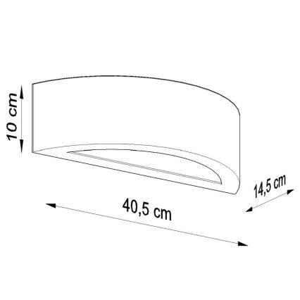 Zwarte Wandlamp ATENA 1x E27 / 60W / 230V