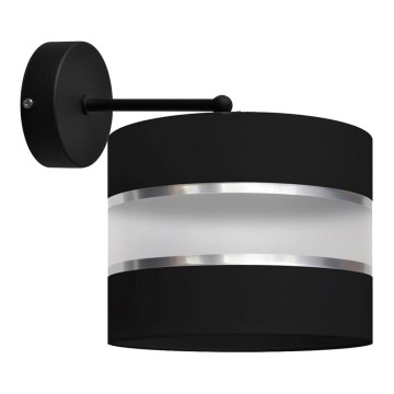 Zwarte Wandlamp HELEN 1x E27 / 15W / 230V