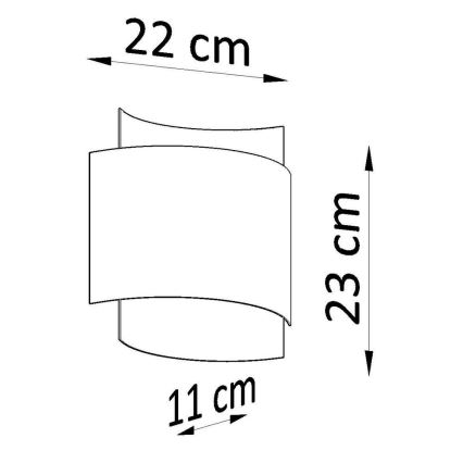 Zwarte wandlamp IMPACT 1x G9 / 40W / 230V