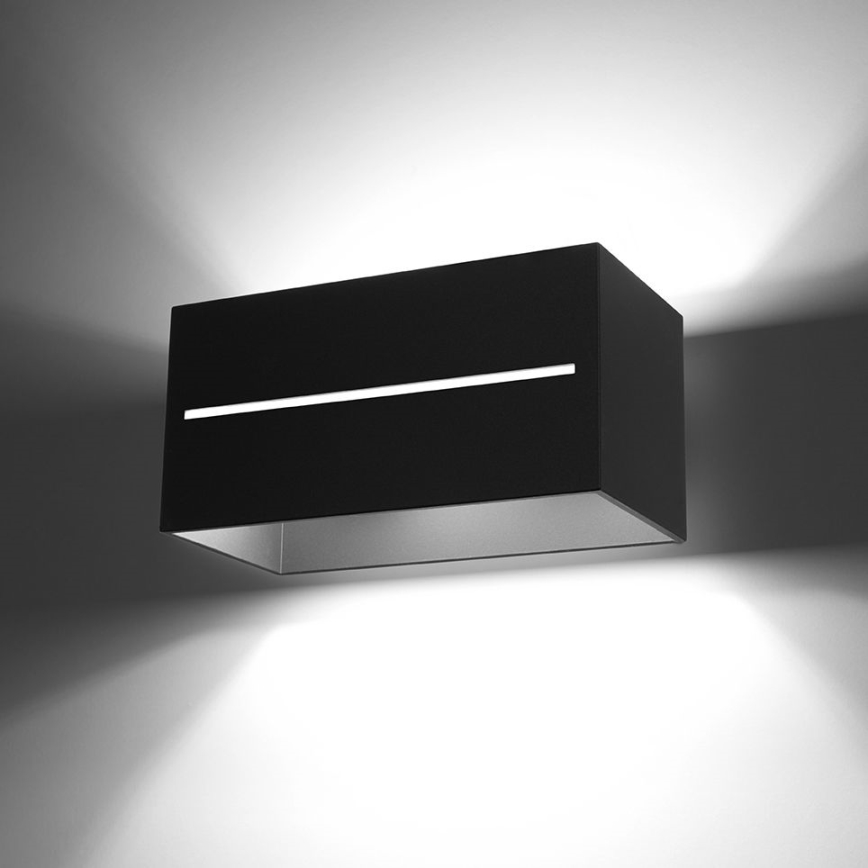 Zwarte Wandlamp LOBO 2x G9 / 40W / 230V